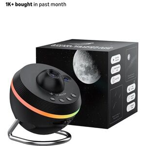 Black Star Projector with Colorful LED